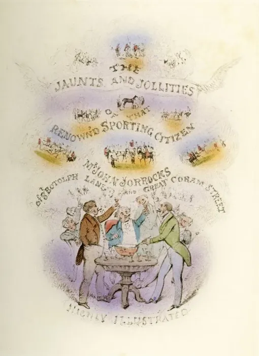 Framed Print : Frontispiece, Jorrockss Jaunts and Jollities, Highly Illustrated, 1838 Framed Print : Frontispiece, Jorrockss Jaunts and Jollities, Highly Illustrated, 1838