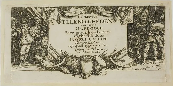 Framed Print : Frontispiece, from The Large Miseries of War, n.d. Creator: Gerard van Schagen Framed Print : Frontispiece, from The Large Miseries of War, n.d. Creator: Gerard van Schagen