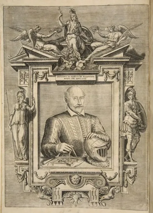 Framed Print : Frontispiece, from Le Diverse Et Artificiose Machine Del Capitano Agostino Ramelli, pub Framed Print : Frontispiece, from Le Diverse Et Artificiose Machine Del Capitano Agostino Ramelli, pub