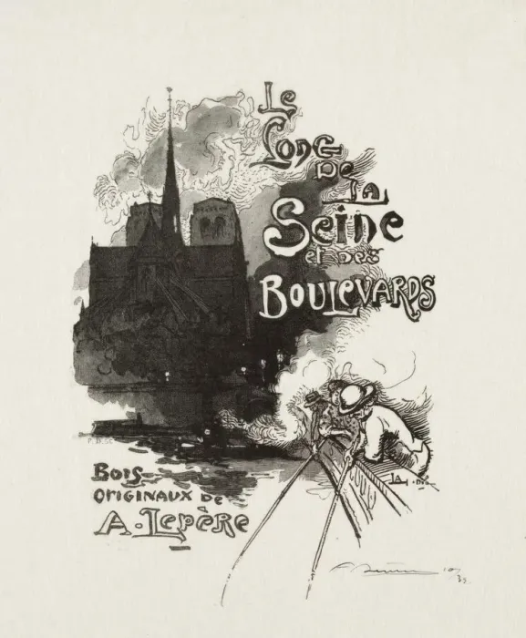 Framed Print : Frontispiece: Le long de la Seine et des Boulevards. Creator: Auguste Louis Lepere (French Framed Print : Frontispiece: Le long de la Seine et des Boulevards. Creator: Auguste Louis Lepere (French