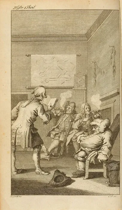 Framed Print : Frontispiece for The Life and Opinions of Tristram Shandy, Gentleman by Laurence Sterne, 1774. Creator: Crusius; Carl Leberecht (1740-1779) Framed Print : Frontispiece for The Life and Opinions of Tristram Shandy, Gentleman by Laurence Sterne, 1774. Creator: Crusius; Carl Leberecht (1740-1779)