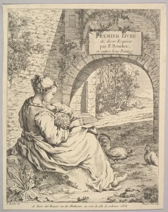 Framed Print : Frontispiece, mid to late 18th century. Creator: Jacques Gabriel Huquier Framed Print : Frontispiece, mid to late 18th century. Creator: Jacques Gabriel Huquier