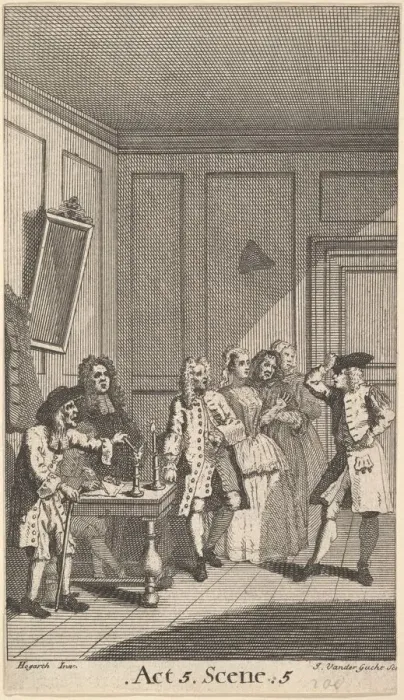 Framed Print : Frontispiece to Molieres L Avare'(The Miser), 1732 Framed Print : Frontispiece to Molieres L Avare'(The Miser), 1732