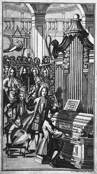 Frontispiece of the Musicalisches Lexicon Oder Musicalische Bibliothec by Johann Gottfried Walt