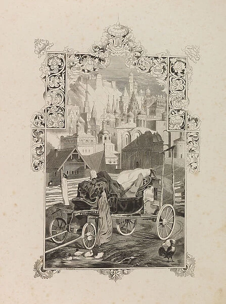 Frontispiece to novelette Tarantas (The Tarantass) by Vladimir Sollogub, 1845. Creator: Gagarin