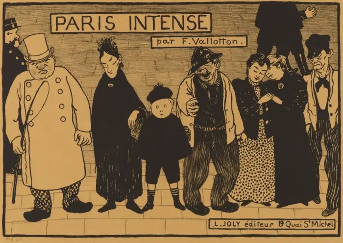 Framed Print : Frontispiece from Paris Intense, 1894. Creator: Felix Vallotton Framed Print : Frontispiece from Paris Intense, 1894. Creator: Felix Vallotton