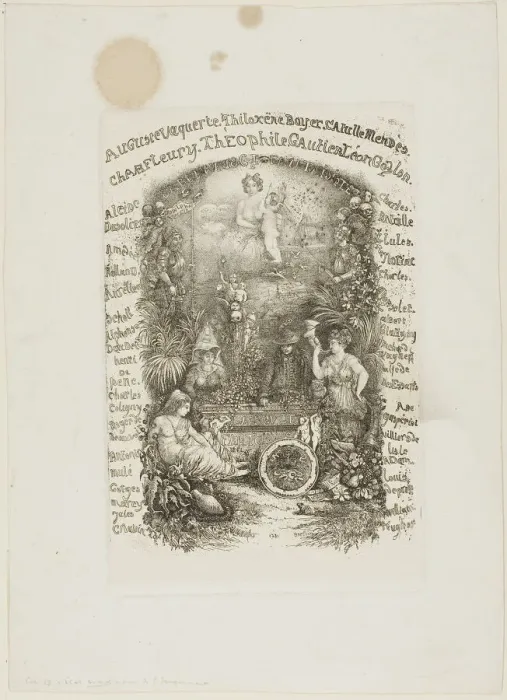 Framed Print : Frontispiece for the Revue Fantaisiste, 1861. Creator: Rodolphe Bresdin Framed Print : Frontispiece for the Revue Fantaisiste, 1861. Creator: Rodolphe Bresdin