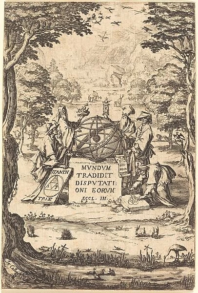Frontispiece for the Sacred Cosmologia (Title with Astrologers). Creator: Jacques Callot