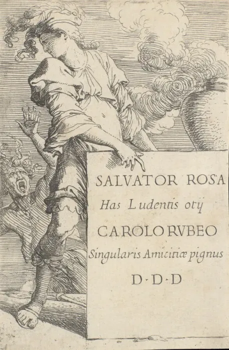 Framed Print : Frontispiece for the series of Figurine, ca. 1656-1657. Creator: Salvator Rosa Framed Print : Frontispiece for the series of Figurine, ca. 1656-1657. Creator: Salvator Rosa