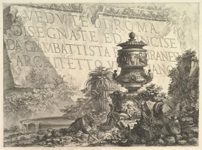 Framed Print : Frontispiece (Title page), 1748. Creator: Giovanni Battista Piranesi Framed Print : Frontispiece (Title page), 1748. Creator: Giovanni Battista Piranesi