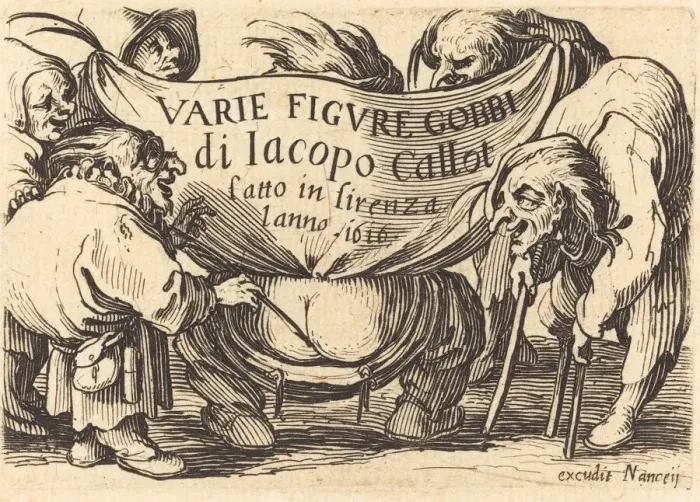 Framed Print : Frontispiece for Varie Figure Gobbi'('Various Hunchback Figures') Framed Print : Frontispiece for Varie Figure Gobbi'('Various Hunchback Figures')