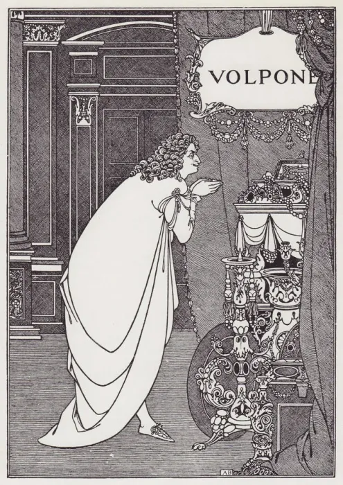 Framed Print : Frontispiece to Volpone by Ben Jonson, 1898. Creator: Aubrey Beardsley Framed Print : Frontispiece to Volpone by Ben Jonson, 1898. Creator: Aubrey Beardsley