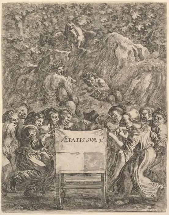 Framed Print : Frontispiece for The Works of Scarron (Œuvres de Scarron) Framed Print : Frontispiece for The Works of Scarron (Œuvres de Scarron)
