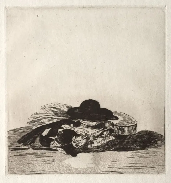 Framed Print : Fronttispiece for an Edition of Etchings: Hat and Guitar, 1862. Creator: Edouard Manet (French Framed Print : Fronttispiece for an Edition of Etchings: Hat and Guitar, 1862. Creator: Edouard Manet (French