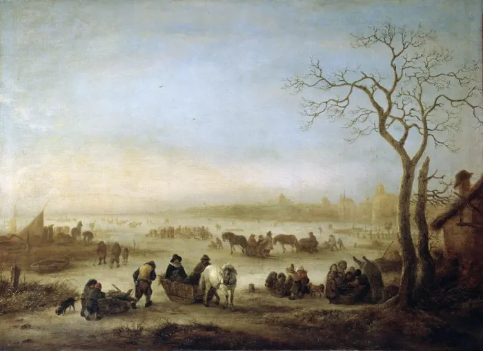 Framed Print : Frozen Lake, 1648 Framed Print : Frozen Lake, 1648