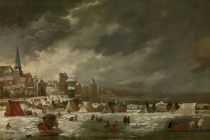 Framed Print : The Frozen Scheldt in Antwerp, 1670. Creator: Jan Peeters Framed Print : The Frozen Scheldt in Antwerp, 1670. Creator: Jan Peeters
