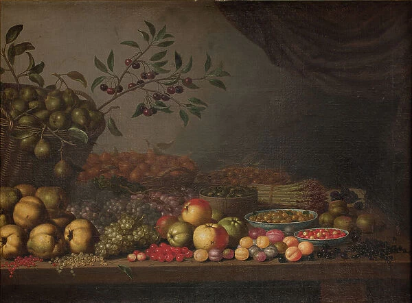 Fruit Basket, 1632-1636. Creator: Floris van Schooten