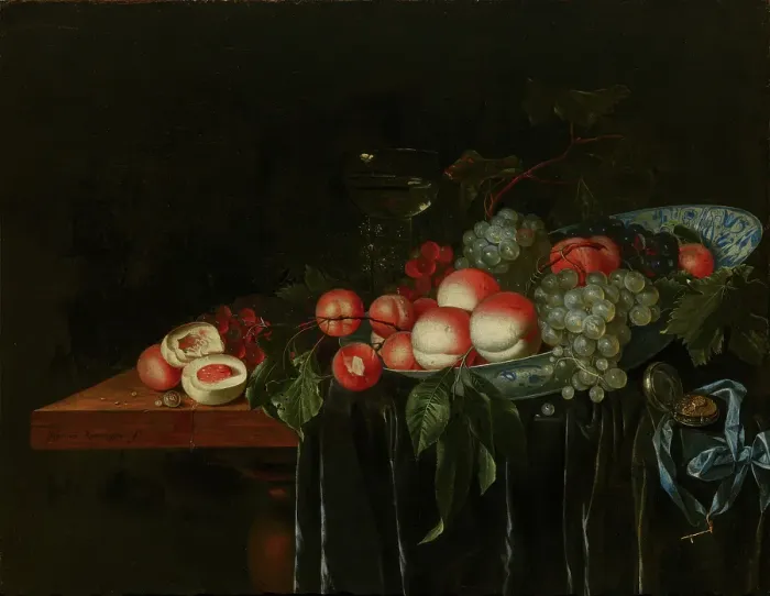 Framed Print : Fruit Still Life, c1650-1660. Creator: Johannes Rosenhagen Framed Print : Fruit Still Life, c1650-1660. Creator: Johannes Rosenhagen