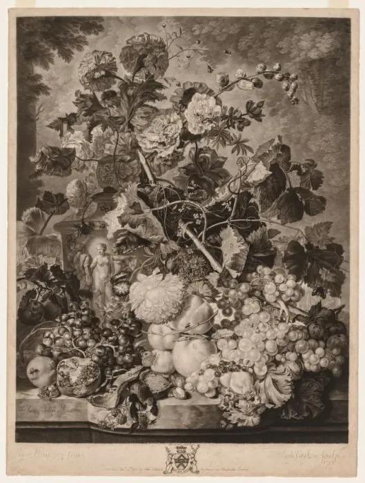 Framed Print : A Fruit Piece, 1781. Creator: Richard Earlom (British, 1743-1822) Framed Print : A Fruit Piece, 1781. Creator: Richard Earlom (British, 1743-1822)