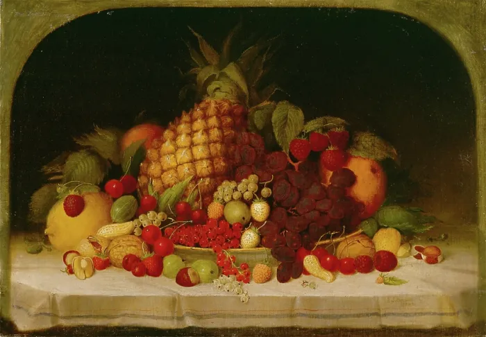 Framed Print : Fruit Piece, 1849. Creator: Robert Seldon Duncanson Framed Print : Fruit Piece, 1849. Creator: Robert Seldon Duncanson