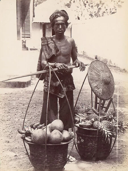 Fruit Seller, Batavia, 1860s-70s. Creator: Unknown