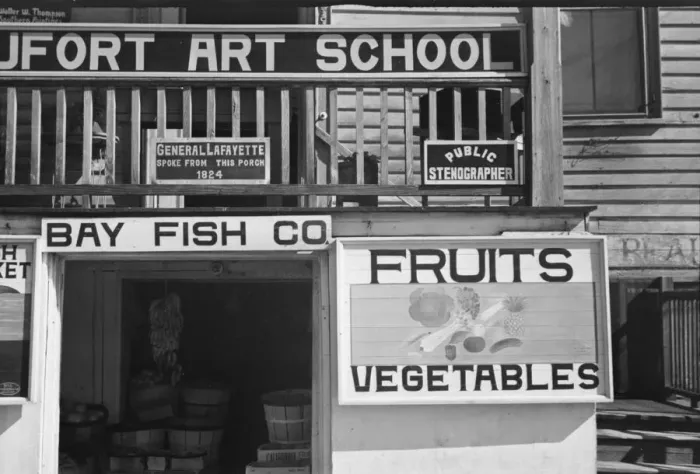 Framed Print : Fruit sign, Beaufort, South Carolina, 1936. Creator: Walker Evans Framed Print : Fruit sign, Beaufort, South Carolina, 1936. Creator: Walker Evans