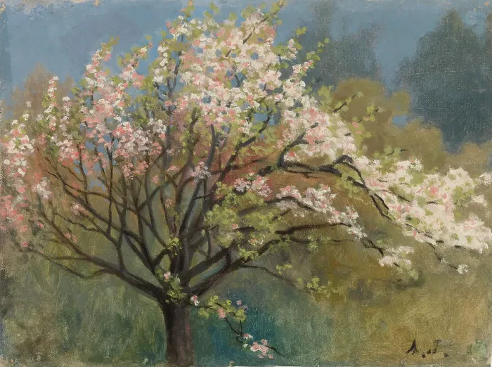Framed Print : Fruit Tree in Blossom, c1900s. Creator: Arvid Jarnefelt Framed Print : Fruit Tree in Blossom, c1900s. Creator: Arvid Jarnefelt