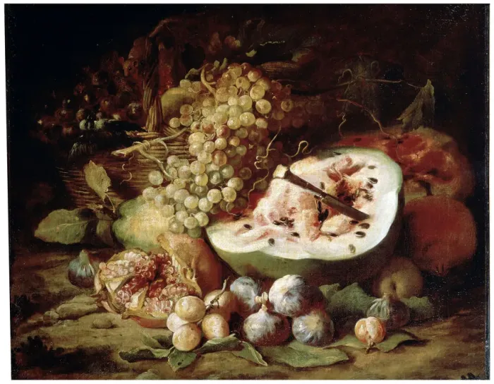Framed Print : Fruits, 1670s. Artist: Abraham Brueghel Framed Print : Fruits, 1670s. Artist: Abraham Brueghel