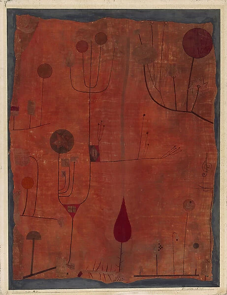 Fruits on Red, 1930. Creator: Klee, Paul (1879-1940)
