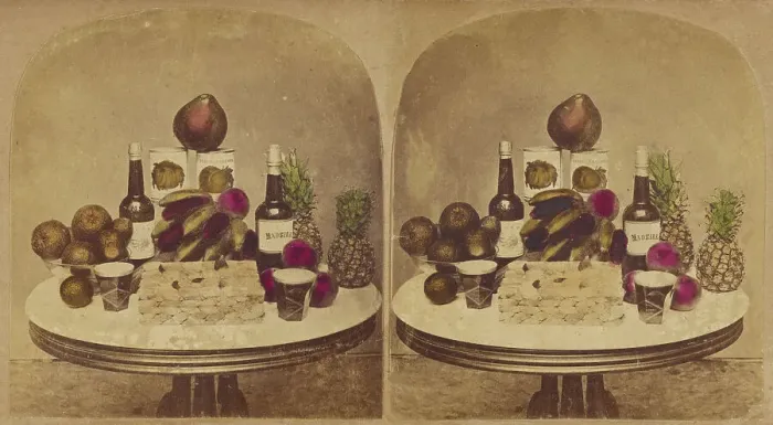 Framed Print : Fruits and wines, about 1865. Creator: Unknown Framed Print : Fruits and wines, about 1865. Creator: Unknown