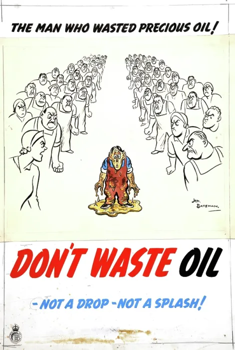 Framed Print : Fuel Economy: The man who wasted precious oil... 1939 and 1946 Framed Print : Fuel Economy: The man who wasted precious oil... 1939 and 1946