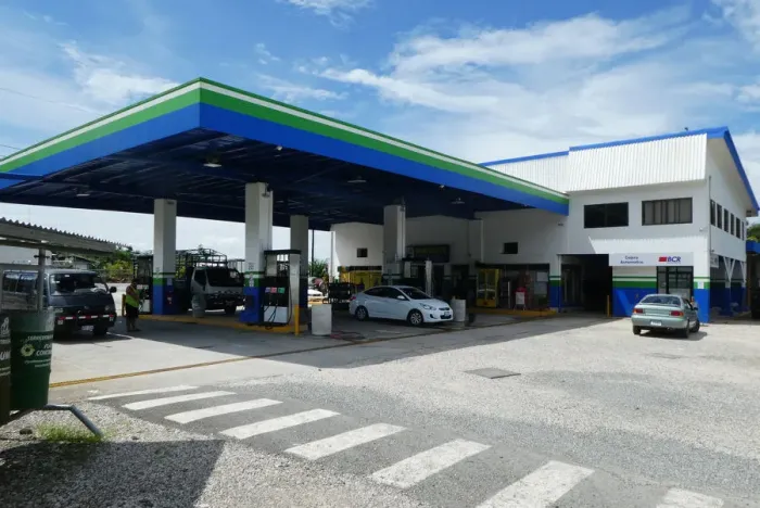 Framed Print : Fuel filling station in Costa Rica 2018. Creator: Unknown Framed Print : Fuel filling station in Costa Rica 2018. Creator: Unknown