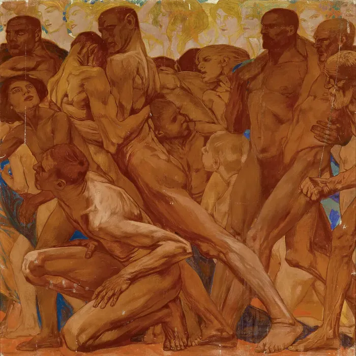 Framed Print : Fugato (from the cycle Rhythms), 1913. Creator: Friedrich, Otto (1862-1937) Framed Print : Fugato (from the cycle Rhythms), 1913. Creator: Friedrich, Otto (1862-1937)