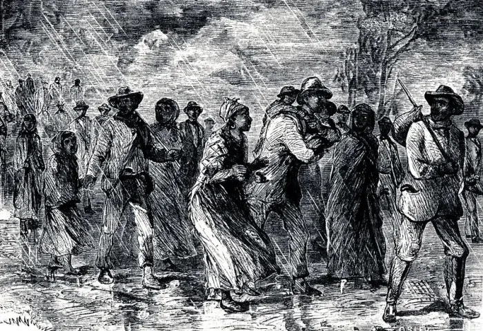 Framed Print : Fugitive slaves fleeing from Maryland to Delaware by way of the Underground Railroad, 1850-1851 Framed Print : Fugitive slaves fleeing from Maryland to Delaware by way of the Underground Railroad, 1850-1851