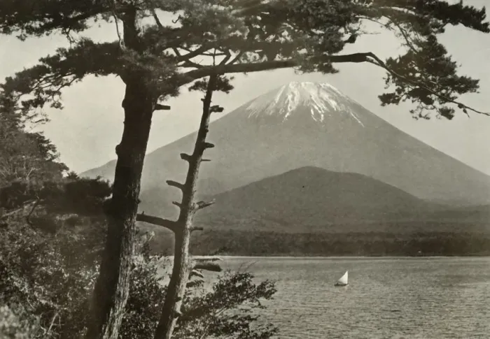 Framed Print : Fuji From Lake Shoji, 1910. Creator: Herbert Ponting Framed Print : Fuji From Lake Shoji, 1910. Creator: Herbert Ponting