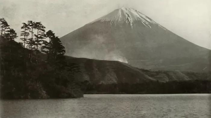 Framed Print : Fuji from Nishi-No-Umi, 1910. Creator: Herbert Ponting Framed Print : Fuji from Nishi-No-Umi, 1910. Creator: Herbert Ponting
