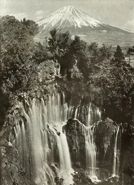 Fuji and the Shira-Ito Waterfall, 1910. Creator: Herbert Ponting