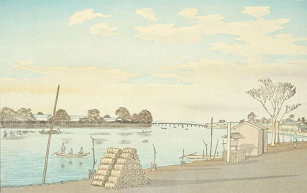Fujimi Ferry, the River Okawa, 1880. Creator: Kobayashi Kiyochika