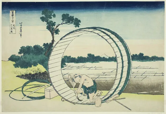 Framed Print : Fujimigahara in Owari Province (Bishu Fujimigahara), from the series Thirty-six... c. 1830 / 33. Creator: Hokusai. Fujimigahara in Owari Province (Bishu Fujimigahara), from the series Thirty-six... c. 1830 / 33. Creator: Hokusai Framed Print : Fujimigahara in Owari Province (Bishu Fujimigahara), from the series Thirty-six... c. 1830 / 33. Creator: Hokusai. Fujimigahara in Owari Province (Bishu Fujimigahara), from the series Thirty-six... c. 1830 / 33. Creator: Hokusai