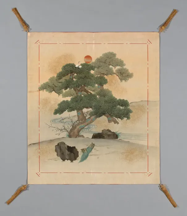 Framed Print : Fukusa (Gift Cover), Japan, early Meiji period (1868-1912), 1868 / 83. Creator: Unknown Framed Print : Fukusa (Gift Cover), Japan, early Meiji period (1868-1912), 1868 / 83. Creator: Unknown