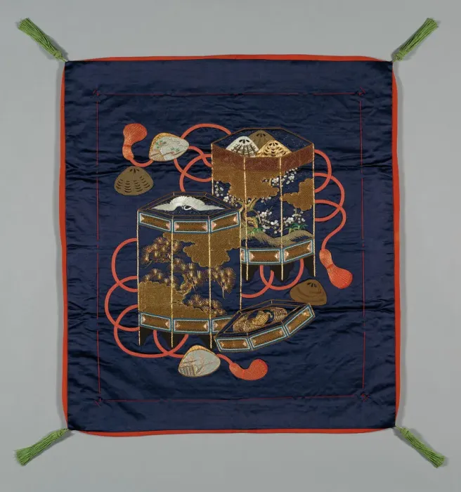 Framed Print : Fukusa (Gift Cover), Japan, late Edo period (1789-1868) / Meiji period (1868-1912), 19th century. Creator: Unknown Framed Print : Fukusa (Gift Cover), Japan, late Edo period (1789-1868) / Meiji period (1868-1912), 19th century. Creator: Unknown