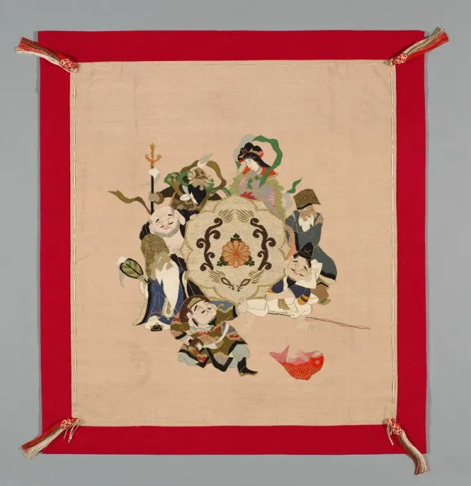 Framed Print : Fukusa (Gift Cover), Japan, late Edo period (1789-1868) / Meiji period (1868-1912), 19th century. Creator: Unknown Framed Print : Fukusa (Gift Cover), Japan, late Edo period (1789-1868) / Meiji period (1868-1912), 19th century. Creator: Unknown