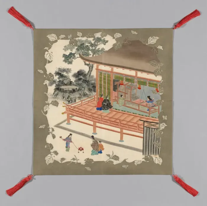 Framed Print : Fukusa (Gift Cover), Japan, late Edo period (1789-1868) / Meiji period (1868-1912), 1875 / 1900. Creator: Unknown Framed Print : Fukusa (Gift Cover), Japan, late Edo period (1789-1868) / Meiji period (1868-1912), 1875 / 1900. Creator: Unknown
