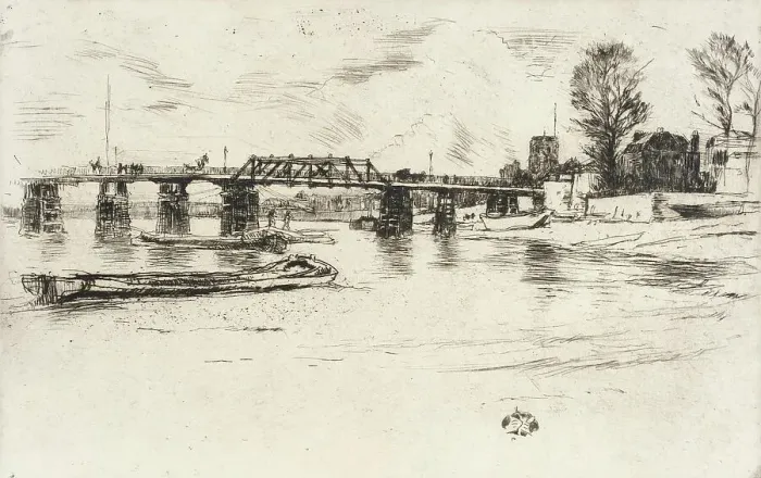 Framed Print : Fulham, 1879. Creator: James Abbott McNeill Whistler Framed Print : Fulham, 1879. Creator: James Abbott McNeill Whistler