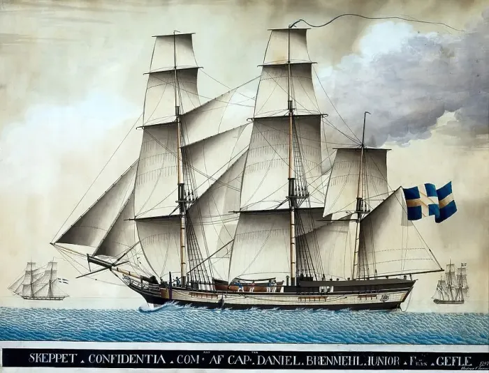 Framed Print : The full-rigger Confidentia, 1797. Creator: Andrea Capanna Framed Print : The full-rigger Confidentia, 1797. Creator: Andrea Capanna