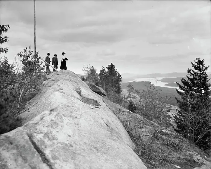 Framed Print : Fulton Chain, looking east from Bald Mountain, Adirondack Mts. N.Y. between 1900 and 1905. Creator: Unknown Framed Print : Fulton Chain, looking east from Bald Mountain, Adirondack Mts. N.Y. between 1900 and 1905. Creator: Unknown
