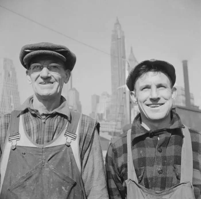 Framed Print : Fulton fish market stevedores, New York, 1943. Creator: Gordon Parks Framed Print : Fulton fish market stevedores, New York, 1943. Creator: Gordon Parks