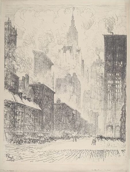 From Fulton Street, 1910. Creator: Joseph Pennell