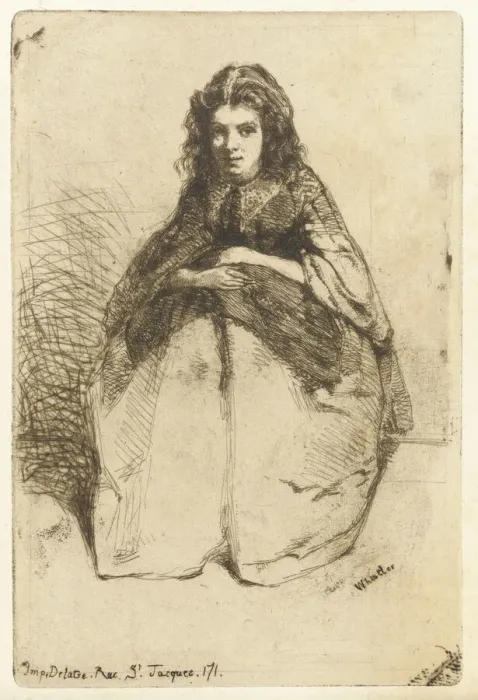 Framed Print : Fumette, 1858. Creator: James Abbott McNeill Whistler Framed Print : Fumette, 1858. Creator: James Abbott McNeill Whistler