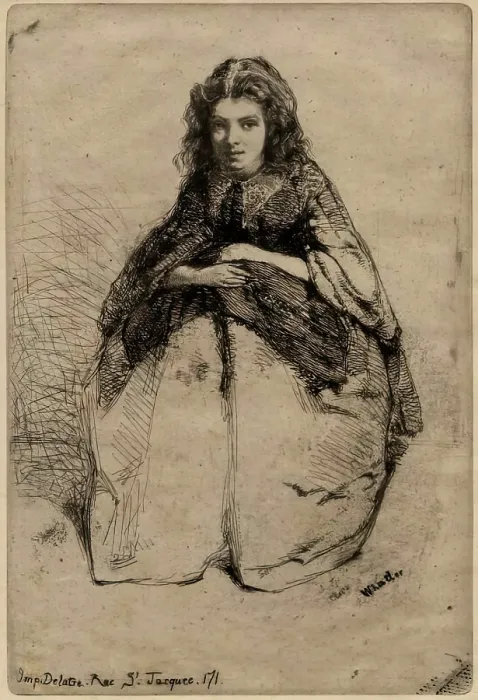 Framed Print : Fumette (Kennedy 13), c1857. Creator: James Abbott McNeill Whistler Framed Print : Fumette (Kennedy 13), c1857. Creator: James Abbott McNeill Whistler
